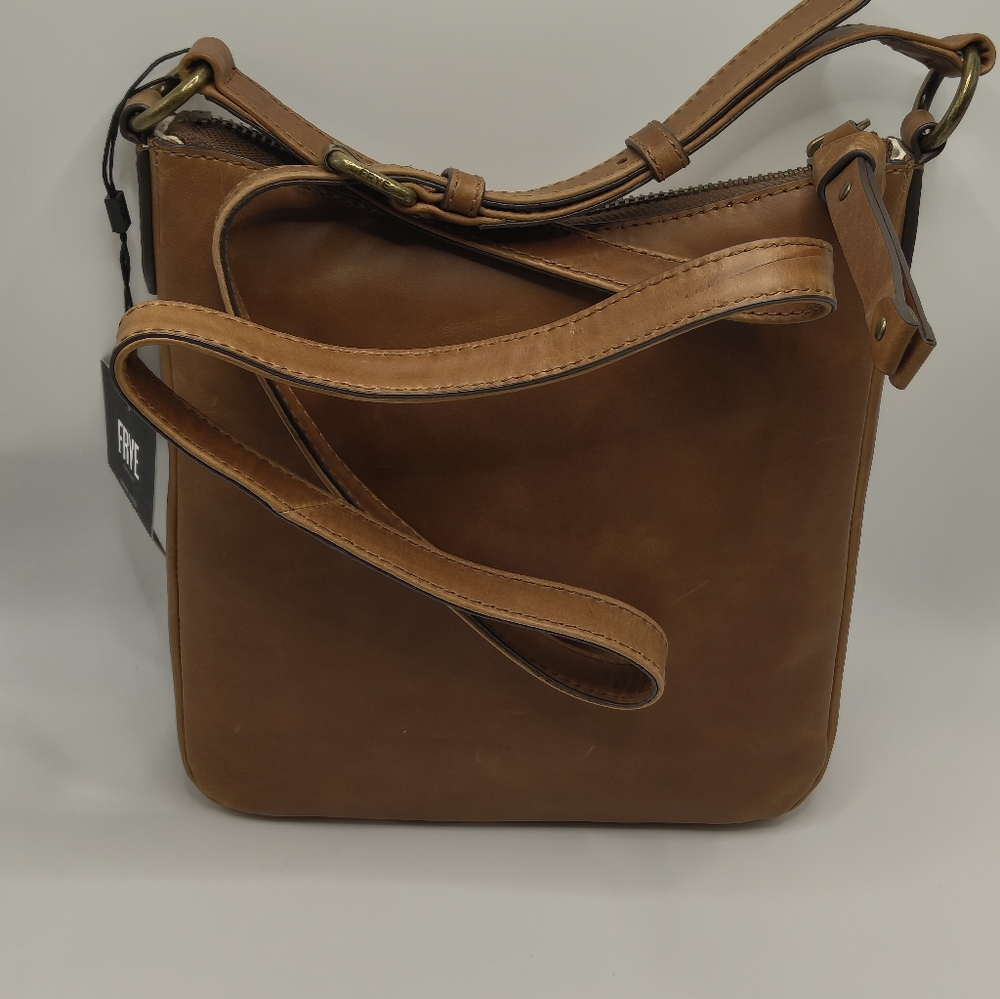 Frye Melissa Swingpack Crossbody Bag Cognac Leather Women’s NWT